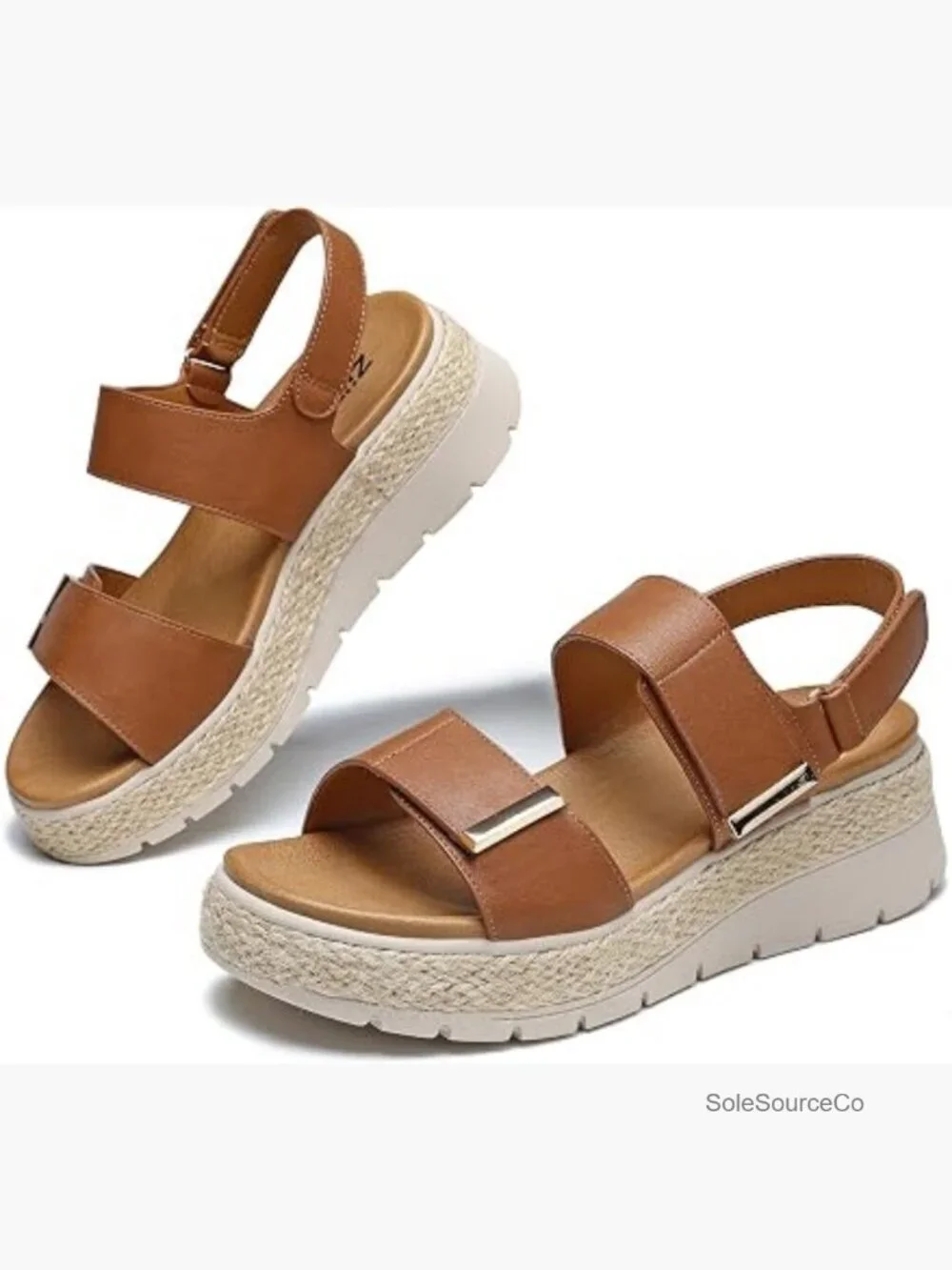 Espadrille Wedges Platform Sandals Orthopedic Arch Support Cushion Insole Buckle